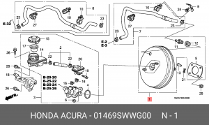 Усилитель тормозной системы 01469SWWG00 HONDA