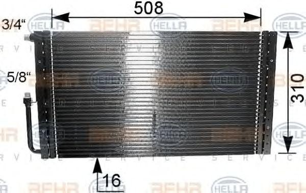 Конденсатор, кондиционер 8FC351038141 HELLA