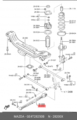 Рычаг подвески GE4T-28-250B MAZDA