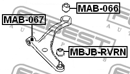 Пыльник шаровой опоры MBJB-RVRN FEBEST