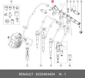 Распределительный трубопровод, топливо 8200484404 RENAULT