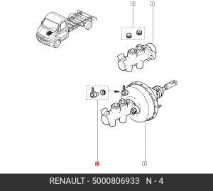 Ремкомплект, регулятор тормозных сил 5000806933 RENAULT