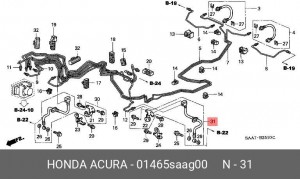 Тормозной шланг 01465SAAG00 HONDA