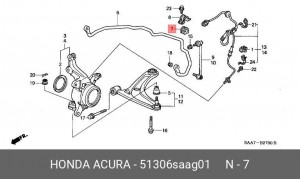 Втулка стабилизатора 51306SAAG01 HONDA