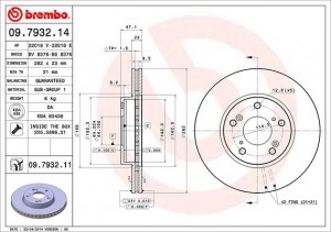 Тормозной диск 09.7932.14 BREMBO