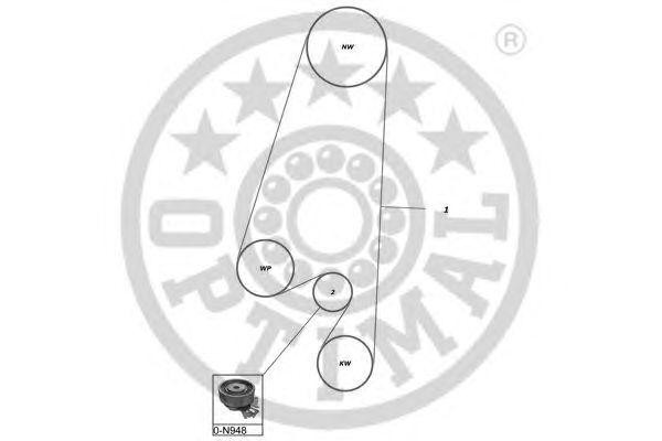 Комплект ремня ГРМ SK-1162 OPTIMAL