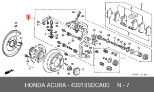 Тормозной суппорт 43018SDCA00 HONDA