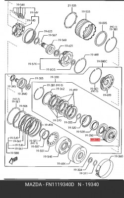 Муфта сцепления передач АКПП FN11-19-340D MAZDA