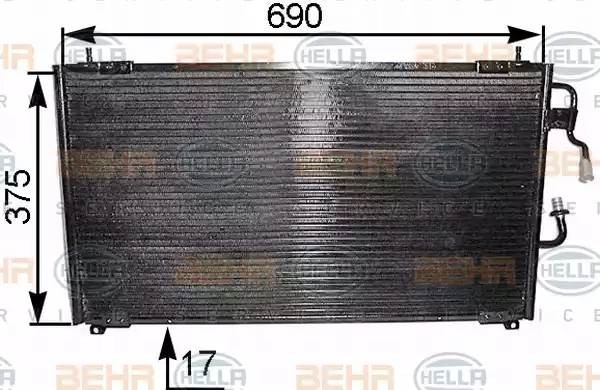 Конденсатор, кондиционер 8FC 351 036-171 HELLA