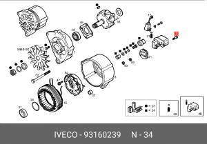Болт 93160239 IVECO