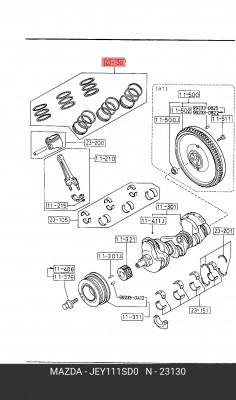 Кольца поршневые JEY111SD0 MAZDA