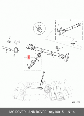 Клапанная форсунка MJY10015 MG ROVER LAND ROVER