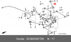 Рычаг подвески 52380SDET00 HONDA