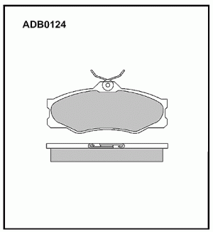 Колодки тормозные дисковые ADB0124 ALLIED NIPPON