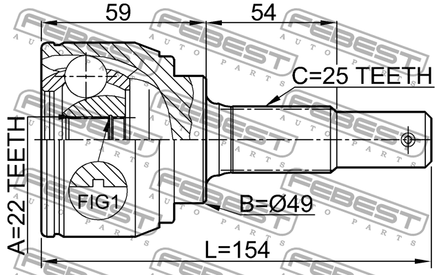 ШРУС 0210-C11X FEBEST