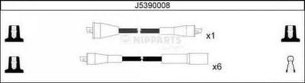 Ккомплект проводов зажигания J5390008 H B JAKOPARTS NIPPARTS