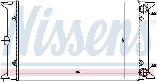 Радиатор, охлаждение двигател 65030 NISSENS