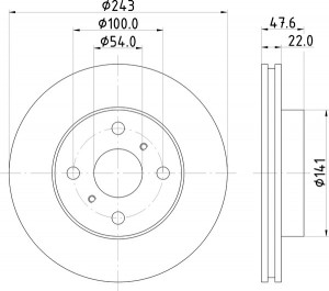 Тормозной диск MDC719 MINTEX