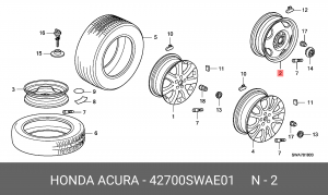 Диск колеса 42700SWAE01 HONDA