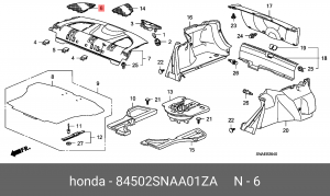 Облицовка динамика 84502SNAA01ZA HONDA