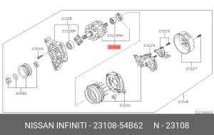 Ротор, генератор 23108-54B62 NISSAN