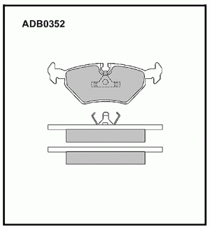 Колодки тормозные дисковые ADB0352 ALLIED NIPPON