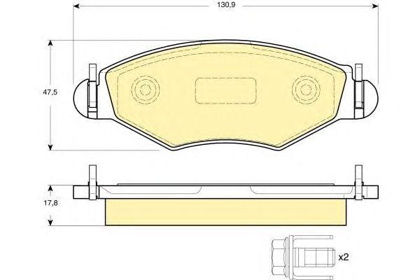 Комплект тормозных колодок, диско 6115004 GIRLING