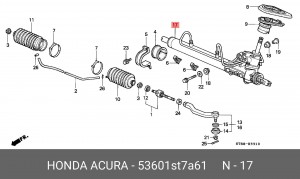 Рулевой механизм 53601ST7A61 HONDA