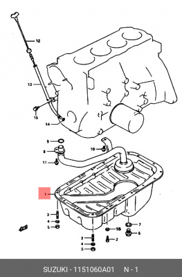 Масляный поддон 11510-60A01 SUZUKI