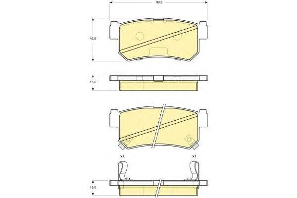 Комплект тормозных колодок, диско 6133829 GIRLING