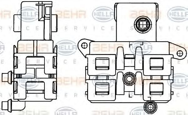Клапан повортной заслонки 6NV351329421 HELLA