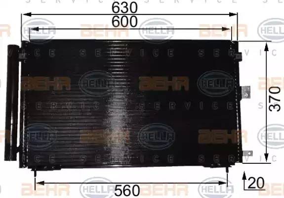 Конденсатор, кондиционер 8FC 351 037-661 HELLA