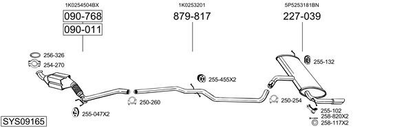 Выпускной трубопровод 838321 BOSAL