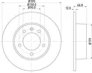 Тормозной диск MDC1539 MINTEX