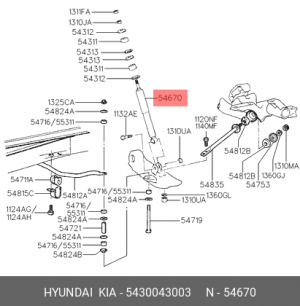 Амортизатор 54300-43003 HYUNDAI KIA