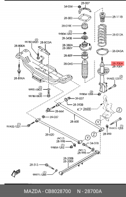 Амортизатор CB8028700 MAZDA