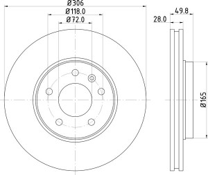 Тормозной диск MDC1608 MINTEX
