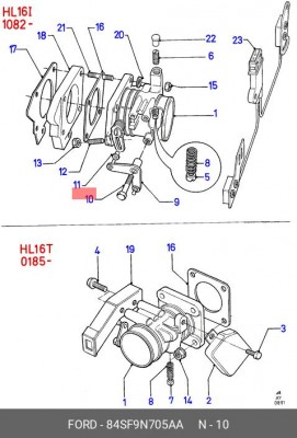 Патрубок дроссельной заслонки 84SF9N705AA FORD