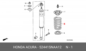 Пружина подвески 52441SNAA12 HONDA