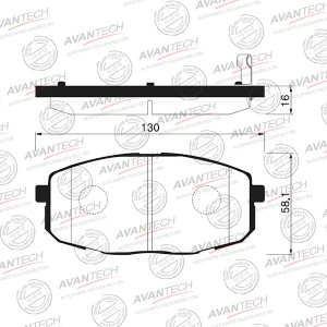 Колодки тормозные дисковые AV125 AVANTECH