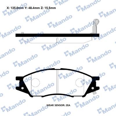 Колодки тормозные дисковые MPN04 MANDO