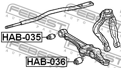 Сайлентблок рычага подвески HAB-036 FEBEST