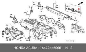 Прокладка, выпускной трубопровод 16472PD6000 HONDA