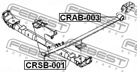 Сайлентблок - втулка рессоры CRAB-003 FEBEST
