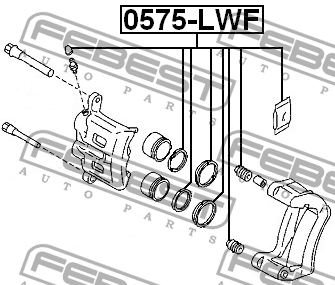 Суппорт тормозной (ремкомплект) 0575-LWF FEBEST
