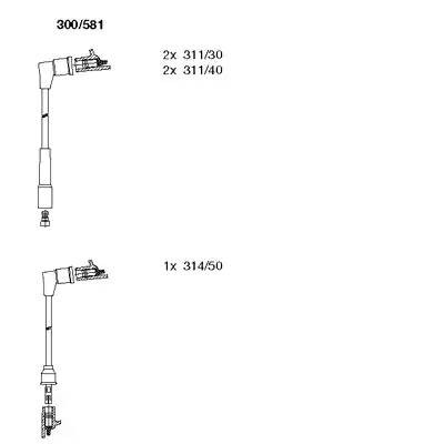 Ккомплект проводов зажигания 300581 BREMI
