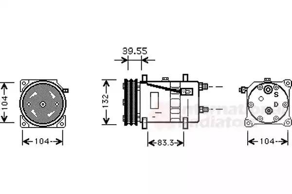 Компрессор, кондиционер 5800K074 VAN WEZEL