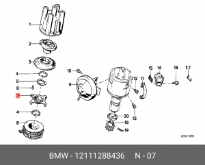 Ремкомплект, распределитель зажигания 12 11 1 288 436 BMW