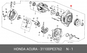 Генератор 31100PE3762 HONDA