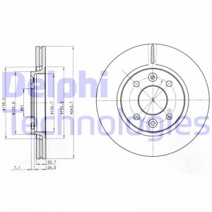 Тормозной диск BG2403 DELPHI